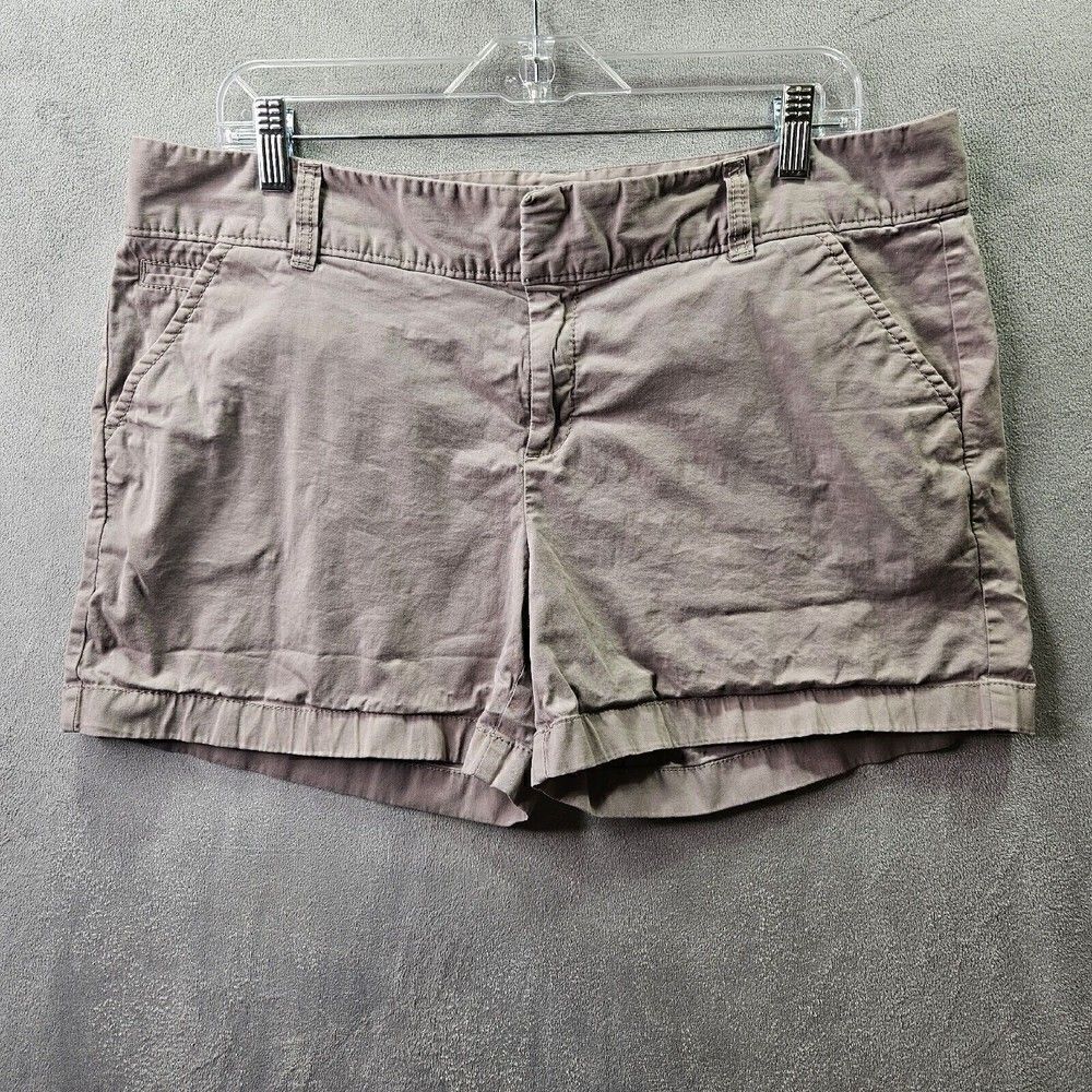 Caslon Shorts Womens Sz 14 Tan Brown Casual Flat Front Bermuda